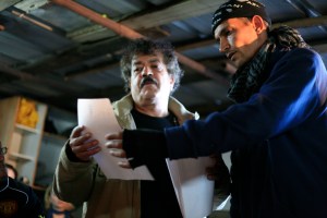 Salim and Ziad look over the demolition orders