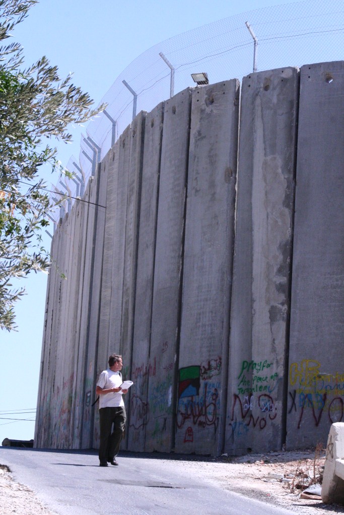The Israel wall in Bethlehem. 