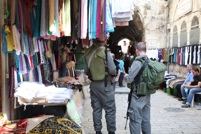 Israeli police in the old city, East Jerusalem 
